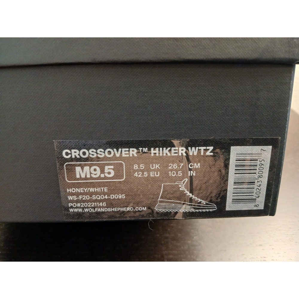 Wolf and Shepherd Crossover Hiker WTZ Honey White Leather Boots Mens 9.5 - Picture 9 of 13